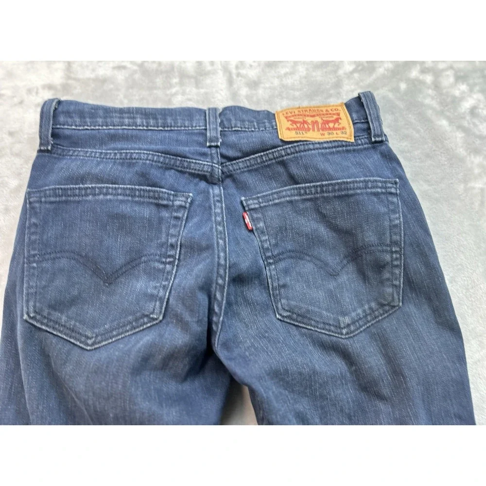 Levis 511 Jeans Mens Sz 30x32 Black Slim Dark Faded Guys Work Pants Denim Street